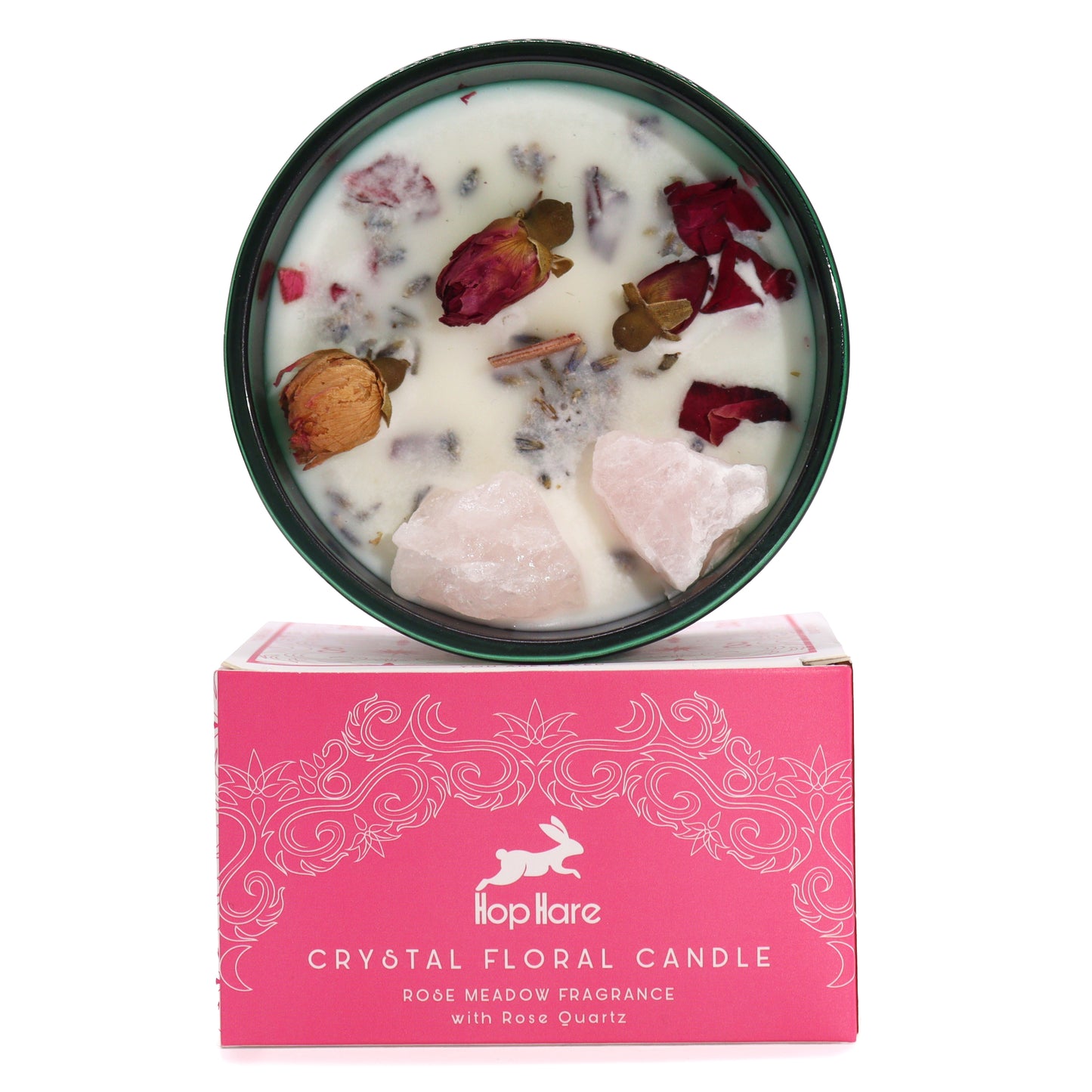 Hop Hare Crystal Floral Candle - The Lovers