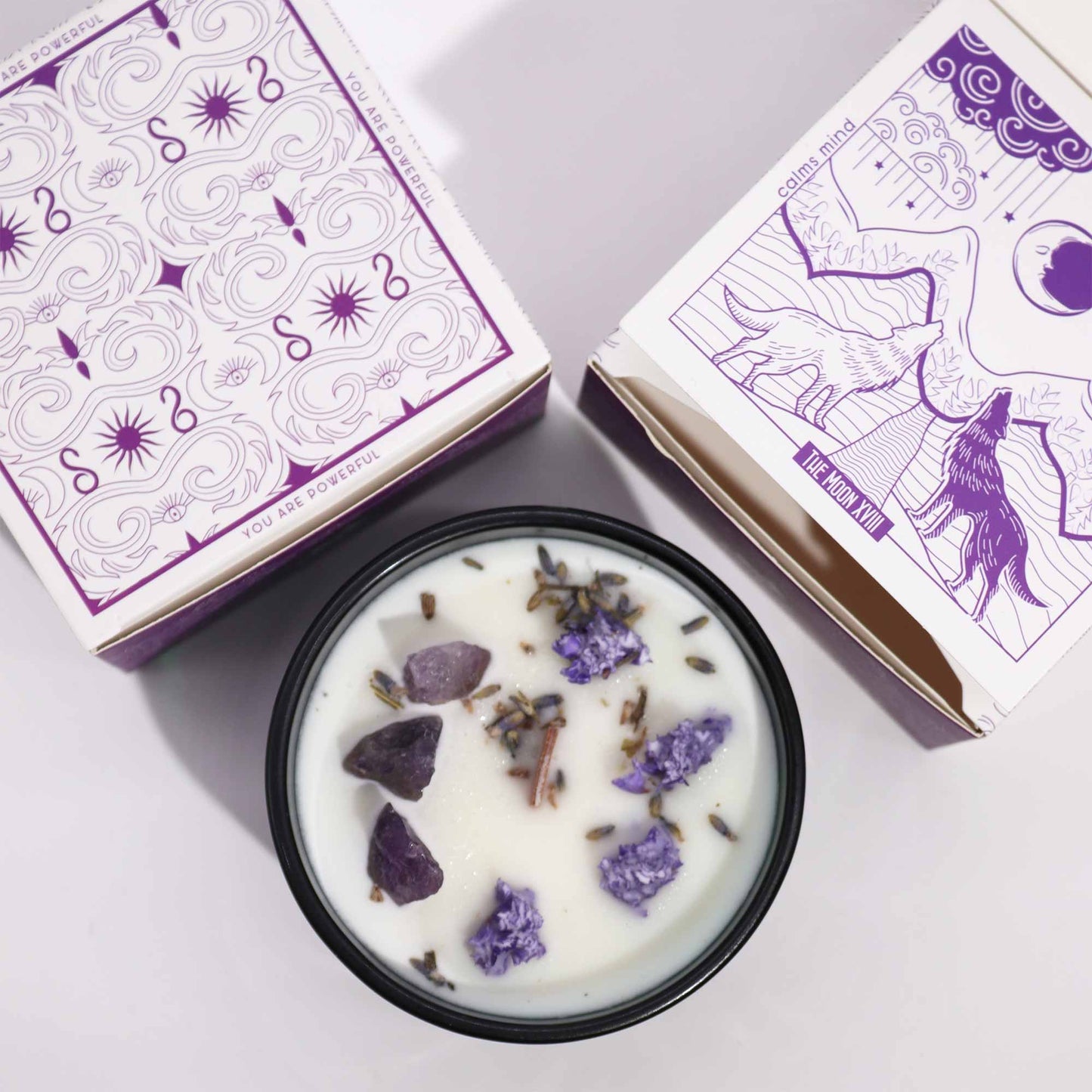 Hop Hare Crystal Floral Candle - The Moon