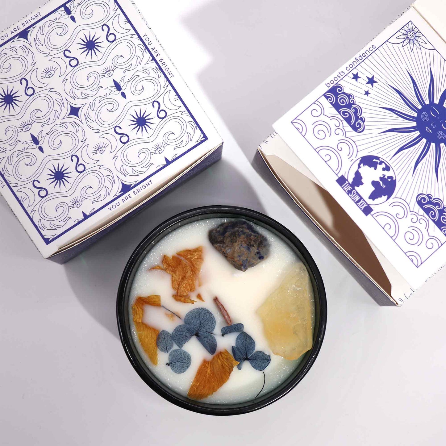 Hop Hare Crystal Floral Candle - The Sun