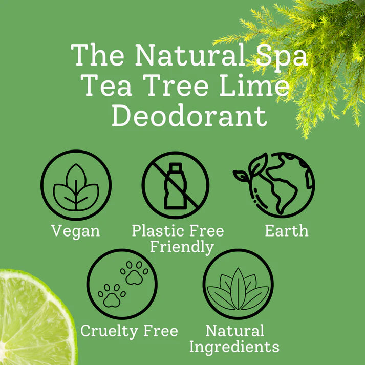 Tea Tree Lime Cream Deodorant - Bicarb and Aluminium free
