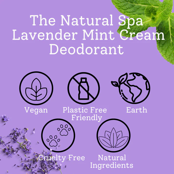 Lavender Mint Cream Deodorant - Bicarb and Aluminium free