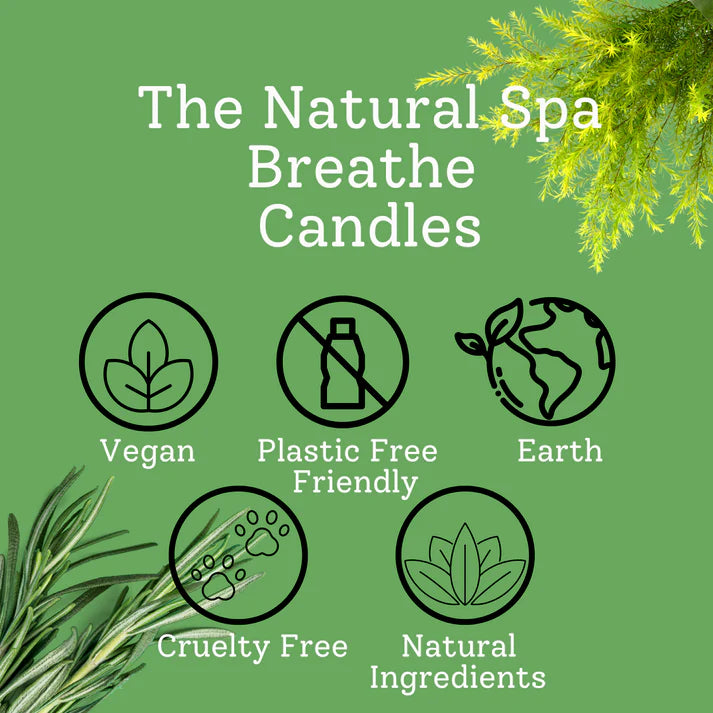Handcrafted Coconut Wax Candle - Breathe