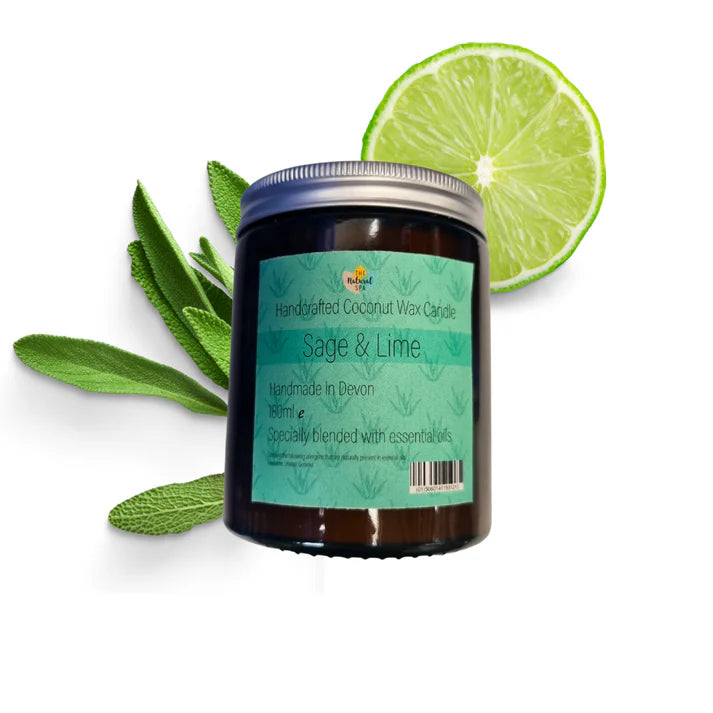 Handcrafted Coconut Wax Candle - Sage & Lime