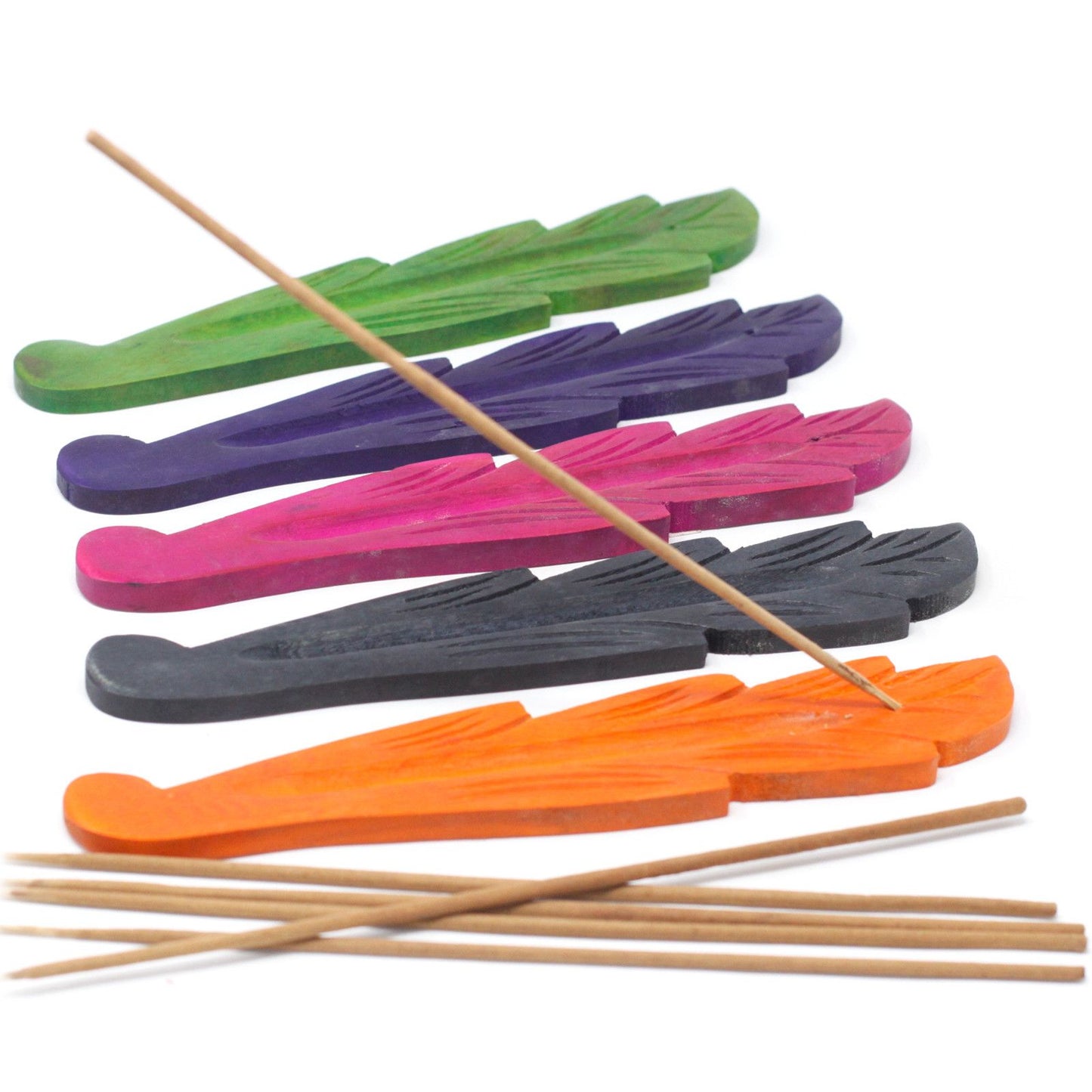 Assorted Coloured Ashcatcher 10" - Mango Wood - Leaf
