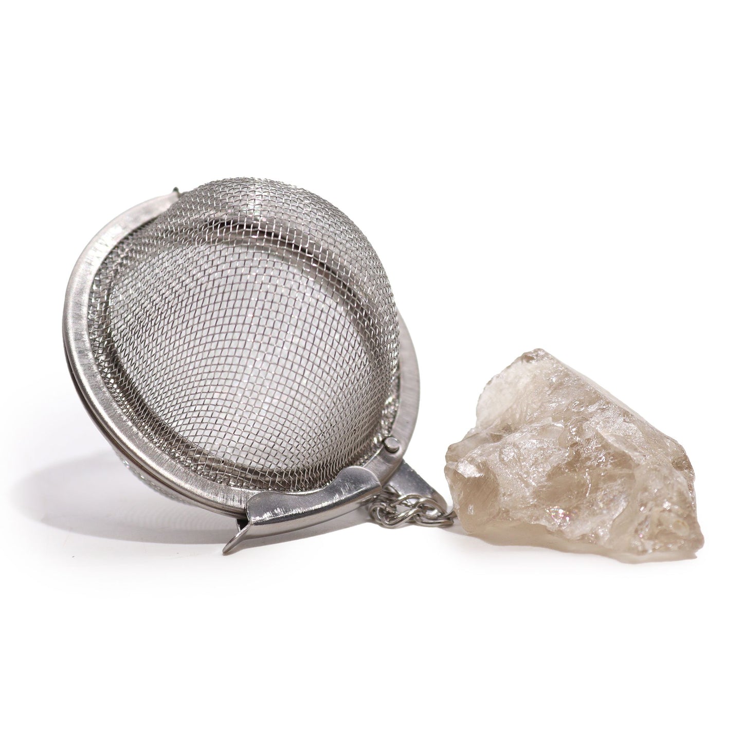 Raw Crystal Gemstone Tea Strainer - Smoky Quartz - Intuition