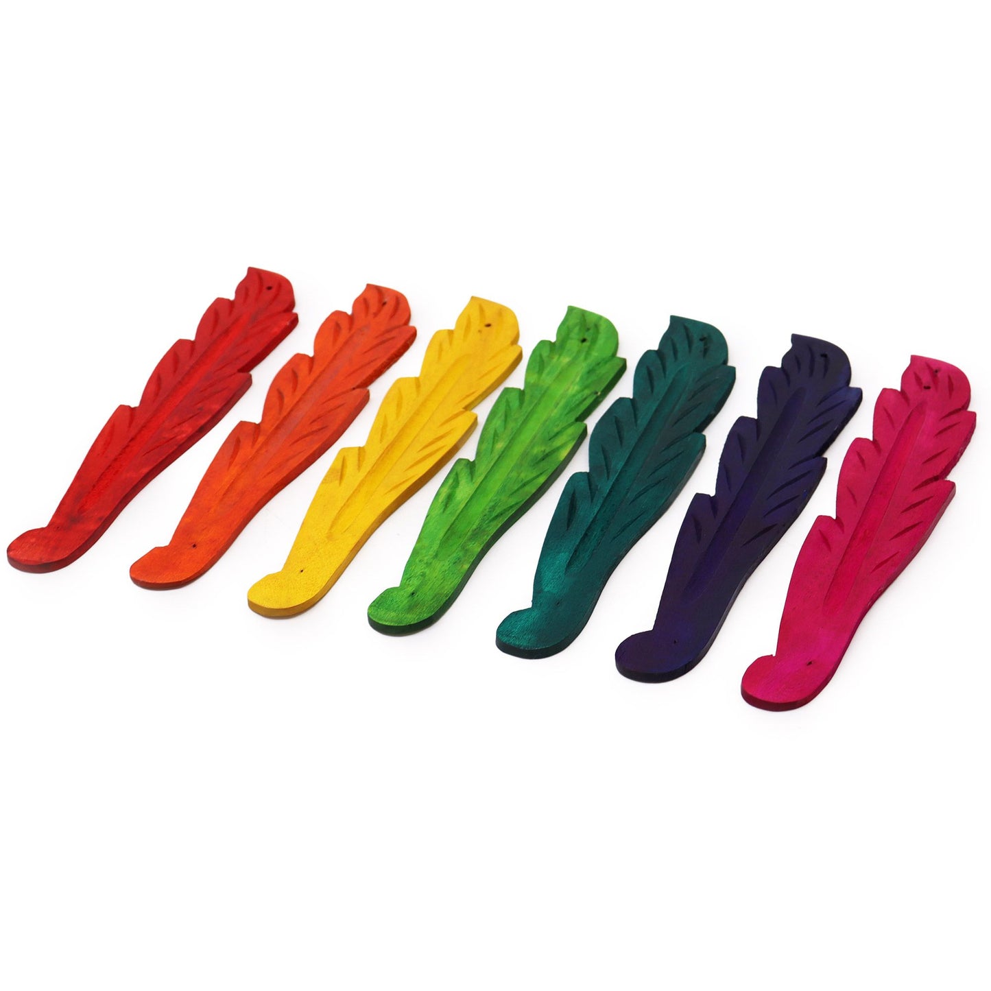 Assorted Coloured Ashcatcher 10" - Mango Wood - Leaf