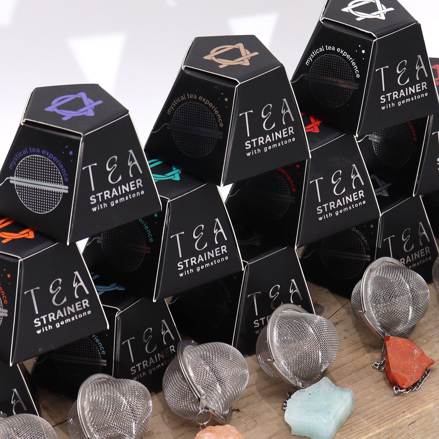 Raw Crystal Gemstone Tea Strainer - Red Jasper - Joy