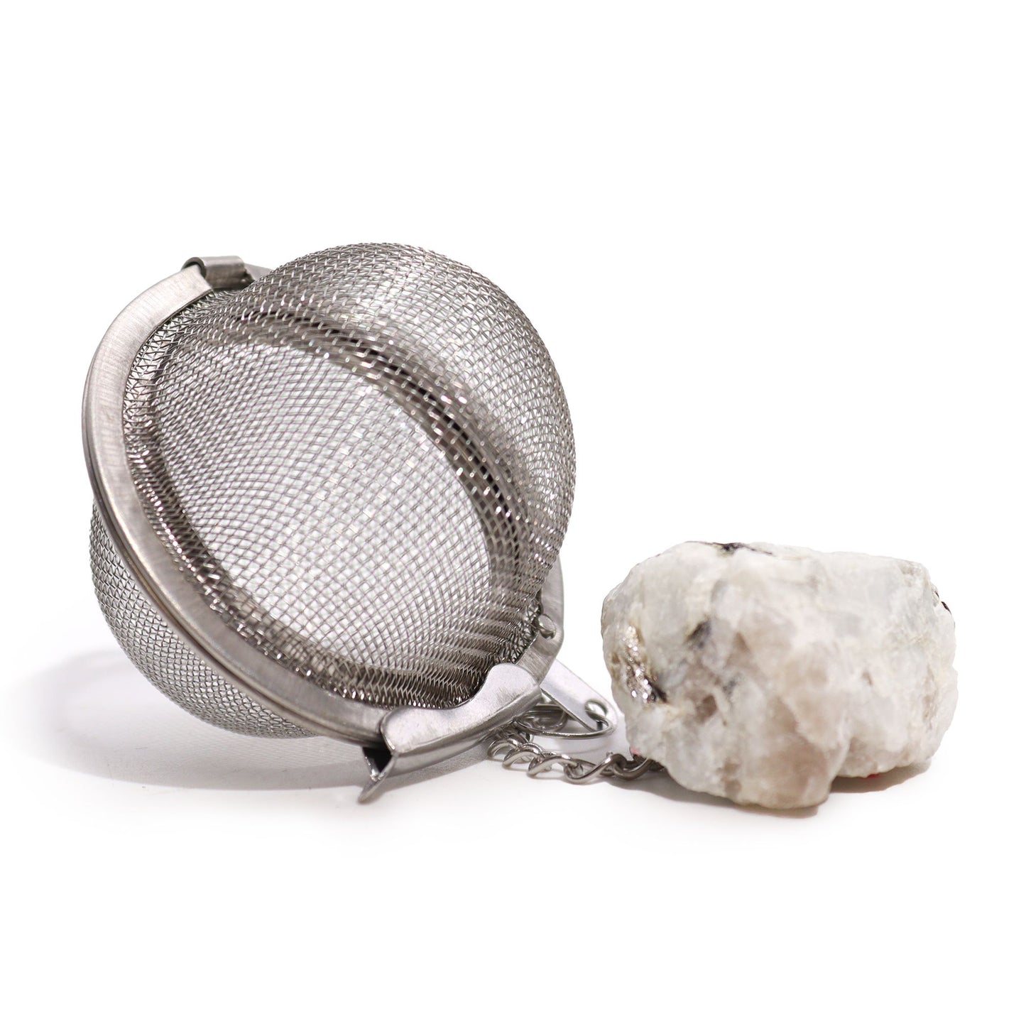 Raw Crystal Gemstone Tea Strainer - Rainbow Moonstone - Empowerment