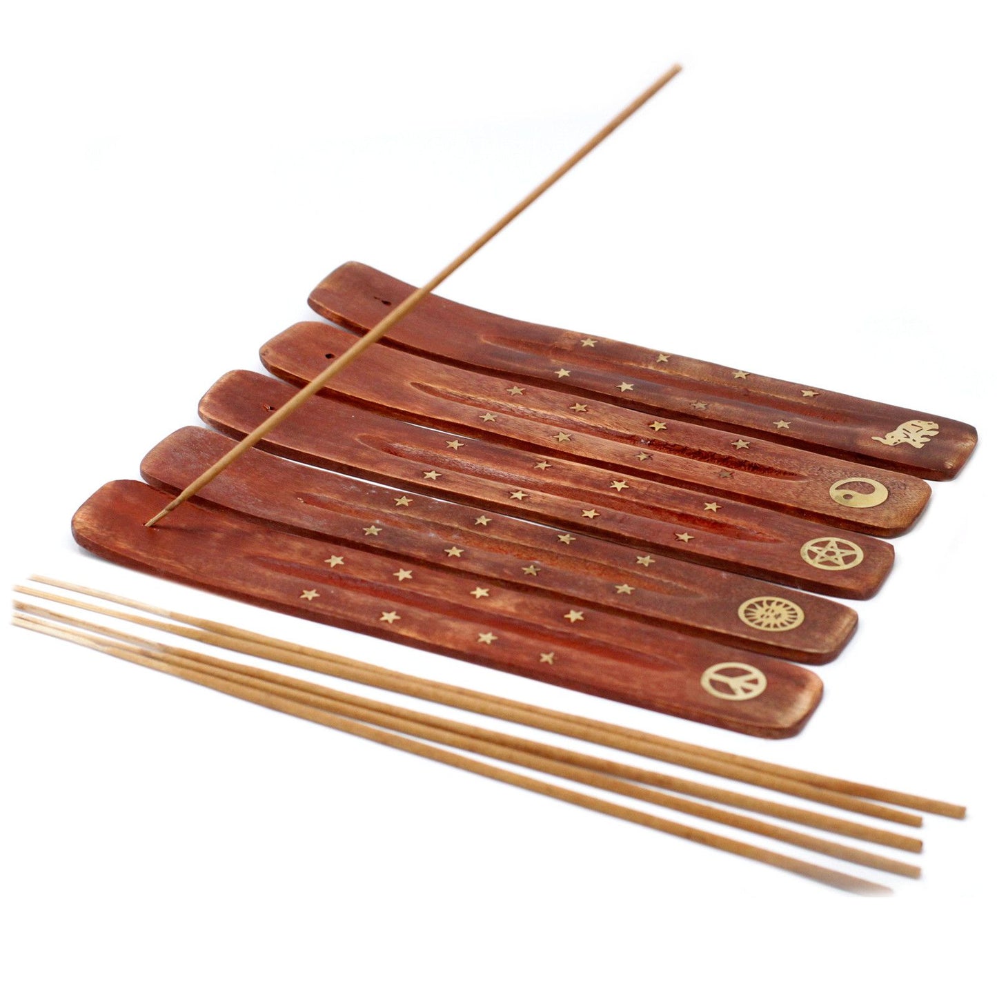 Assorted Brass Inlaid Ashcatcher - Mango Wood