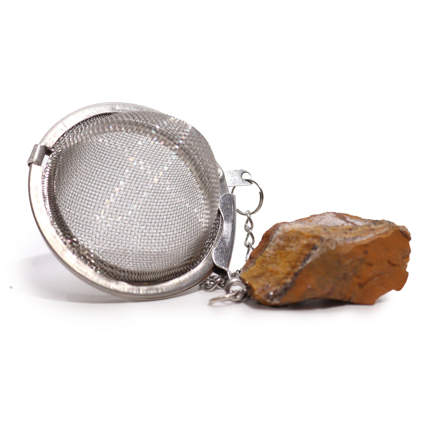 Raw Crystal Gemstone Tea Strainer - Gold Tigers Eye - Energy