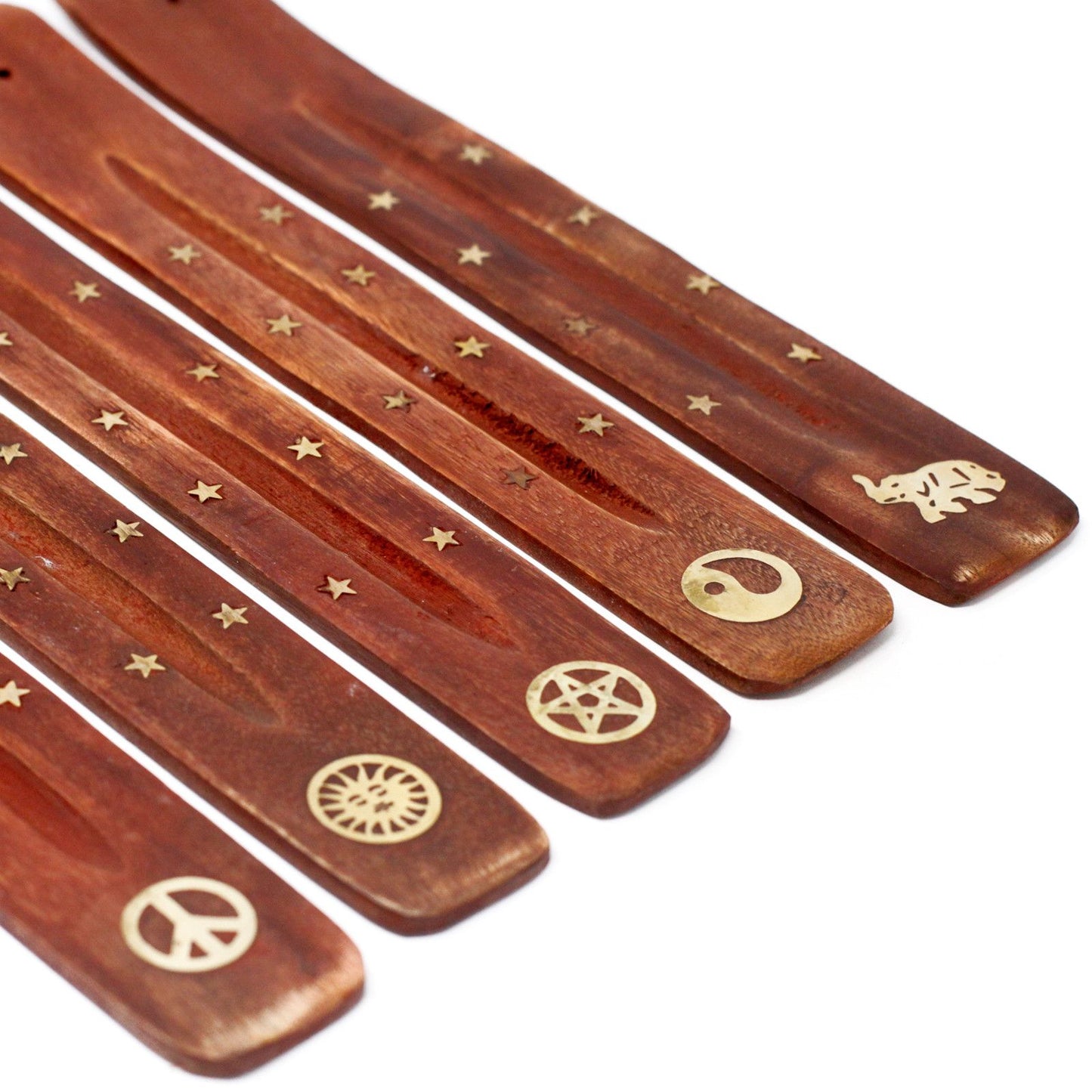 Assorted Brass Inlaid Ashcatcher - Mango Wood