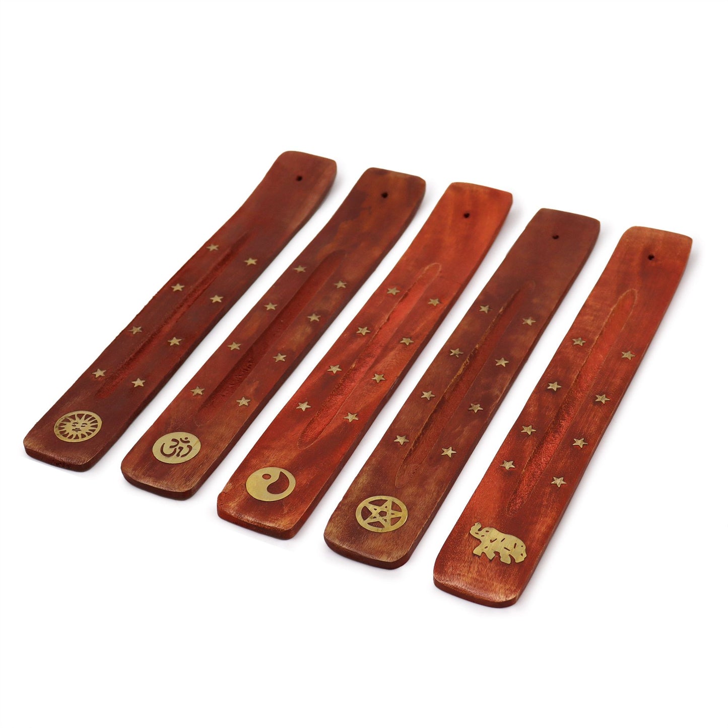 Assorted Brass Inlaid Ashcatcher - Mango Wood