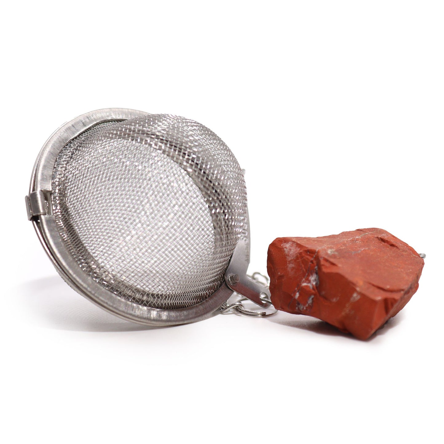 Raw Crystal Gemstone Tea Strainer - Red Jasper - Joy