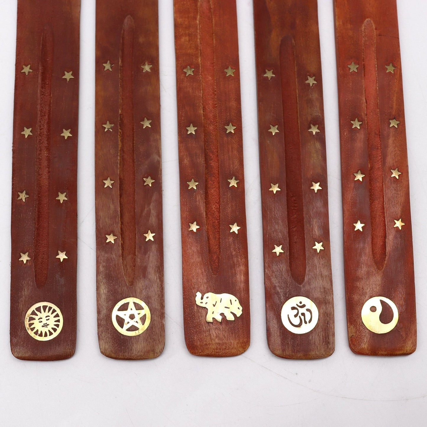 Assorted Brass Inlaid Ashcatcher - Mango Wood