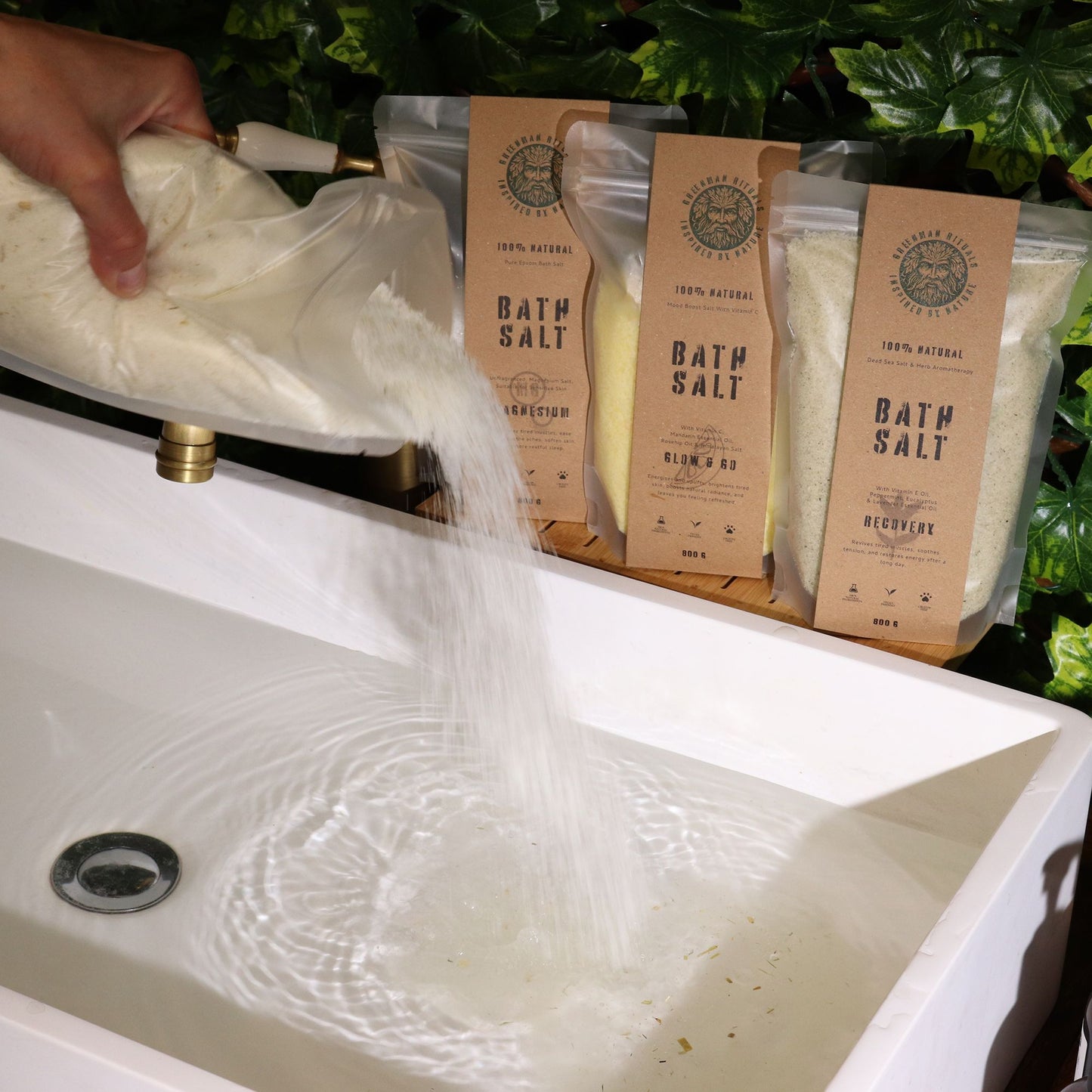 Greenman Rituals Oat & Honey Epsom Bath Salt – Spa Relax Blend