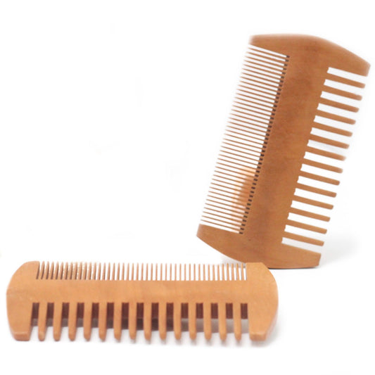 Two Sided Beard Comb - Pear Wood