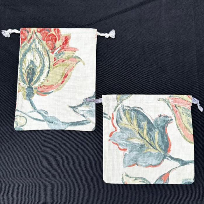 Drawstring Bag – Flowers & Leaves Multi - Practical & Unique