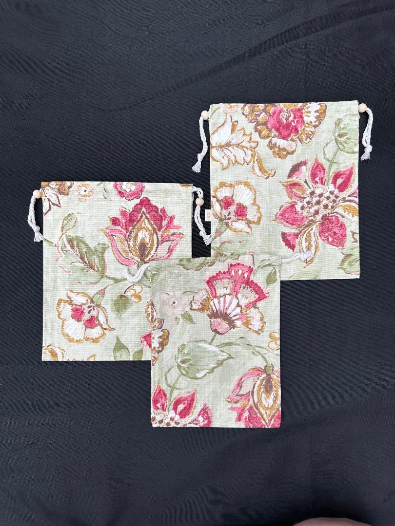Drawstring Bag – Flowers - Practical & Unique