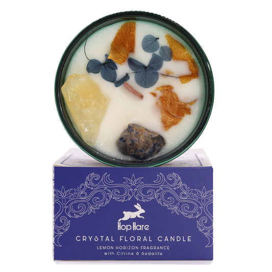 Hop Hare Crystal Floral Candle - The Sun