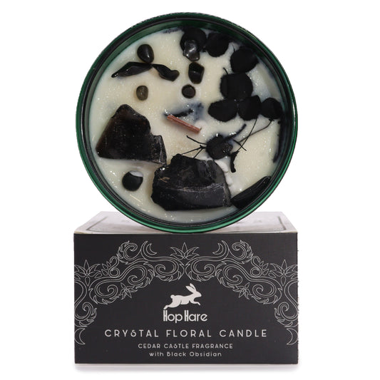 Hop Hare Crystal Floral Candle - The Knight of Swords