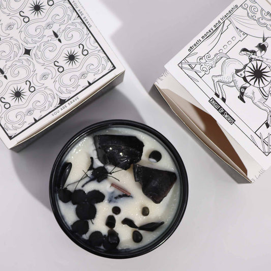 Hop Hare Crystal Floral Candle - The Knight of Swords