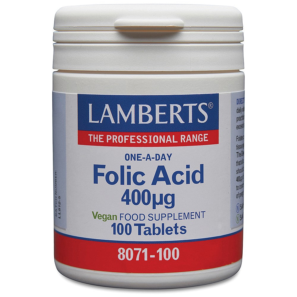 Folic Acid 400µg - 100 Tablets
