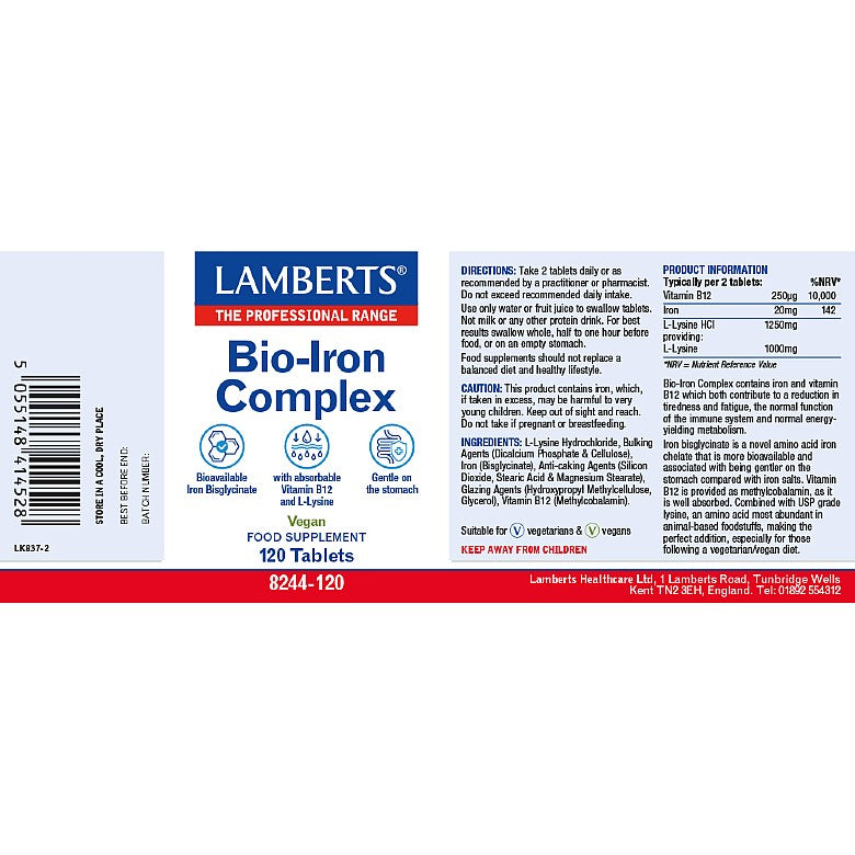 Bio-Iron Complex - 120 Tablets