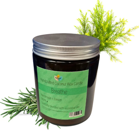 Handcrafted Coconut Wax Candle - Breathe