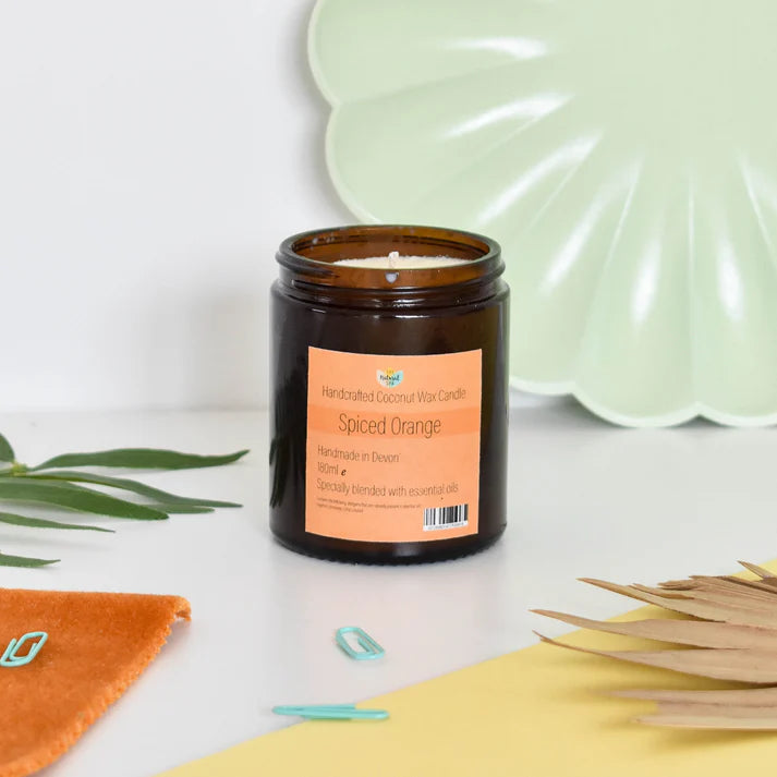 Handcrafted Coconut Wax Candle - Spiced Orange
