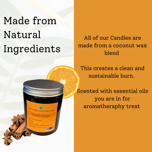 Handcrafted Coconut Wax Candle - Spiced Orange