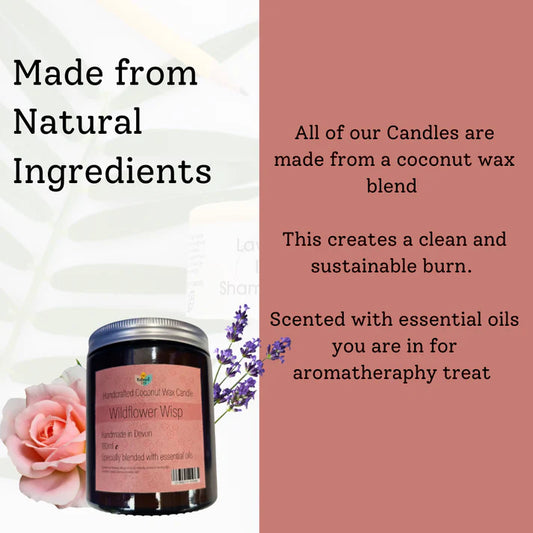 Handcrafted Coconut Wax Candle - Wildflower Wisp
