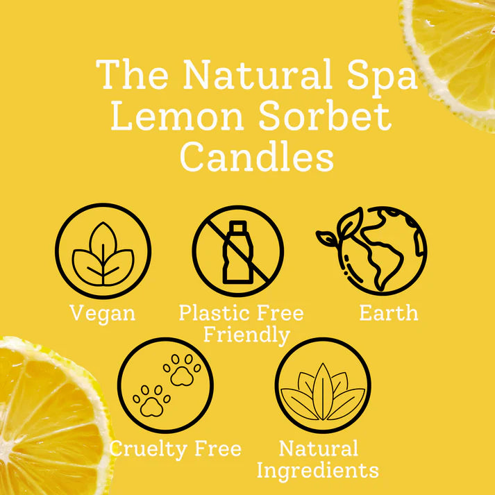 Handcrafted Coconut Wax Candle - Lemon Sorbet