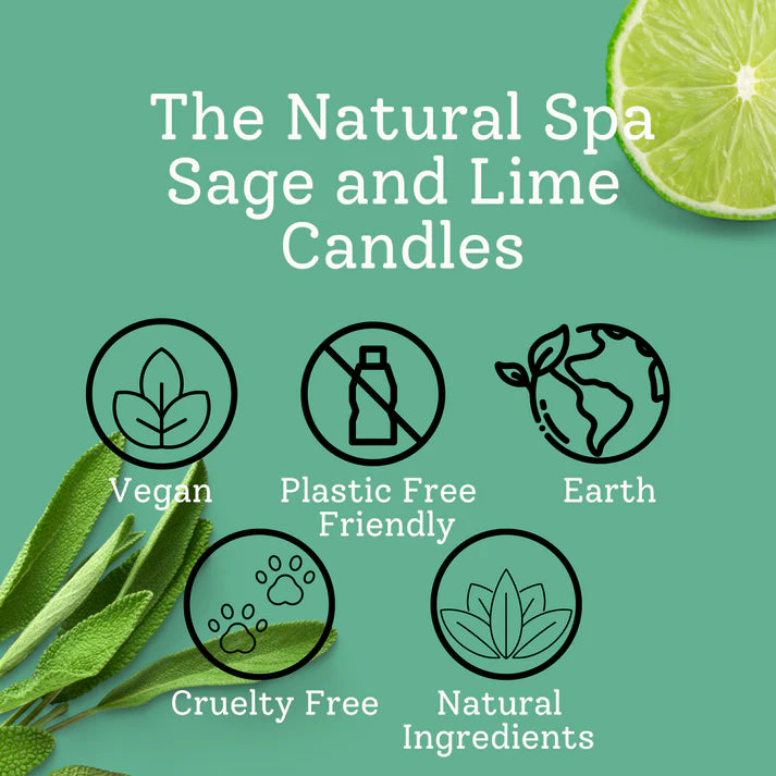 Handcrafted Coconut Wax Candle - Sage & Lime