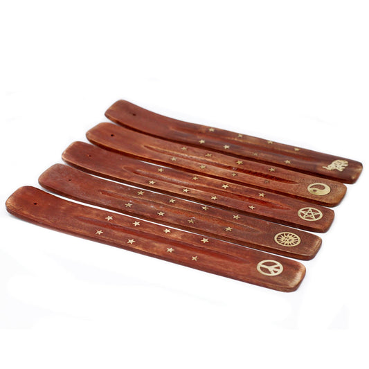 Assorted Brass Inlaid Ashcatcher - Mango Wood