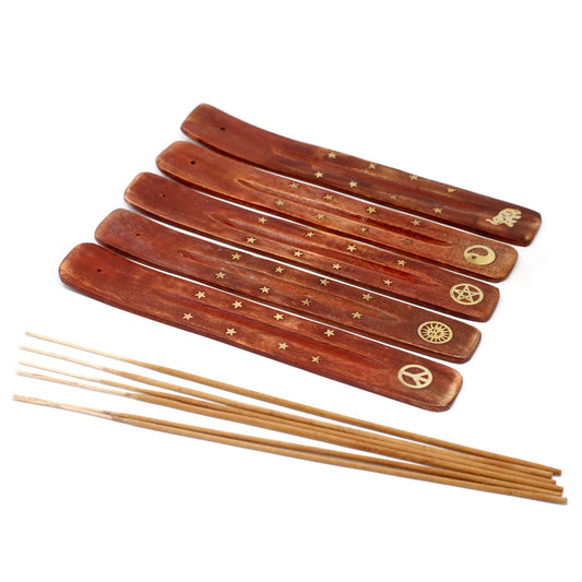 Assorted Brass Inlaid Ashcatcher - Mango Wood