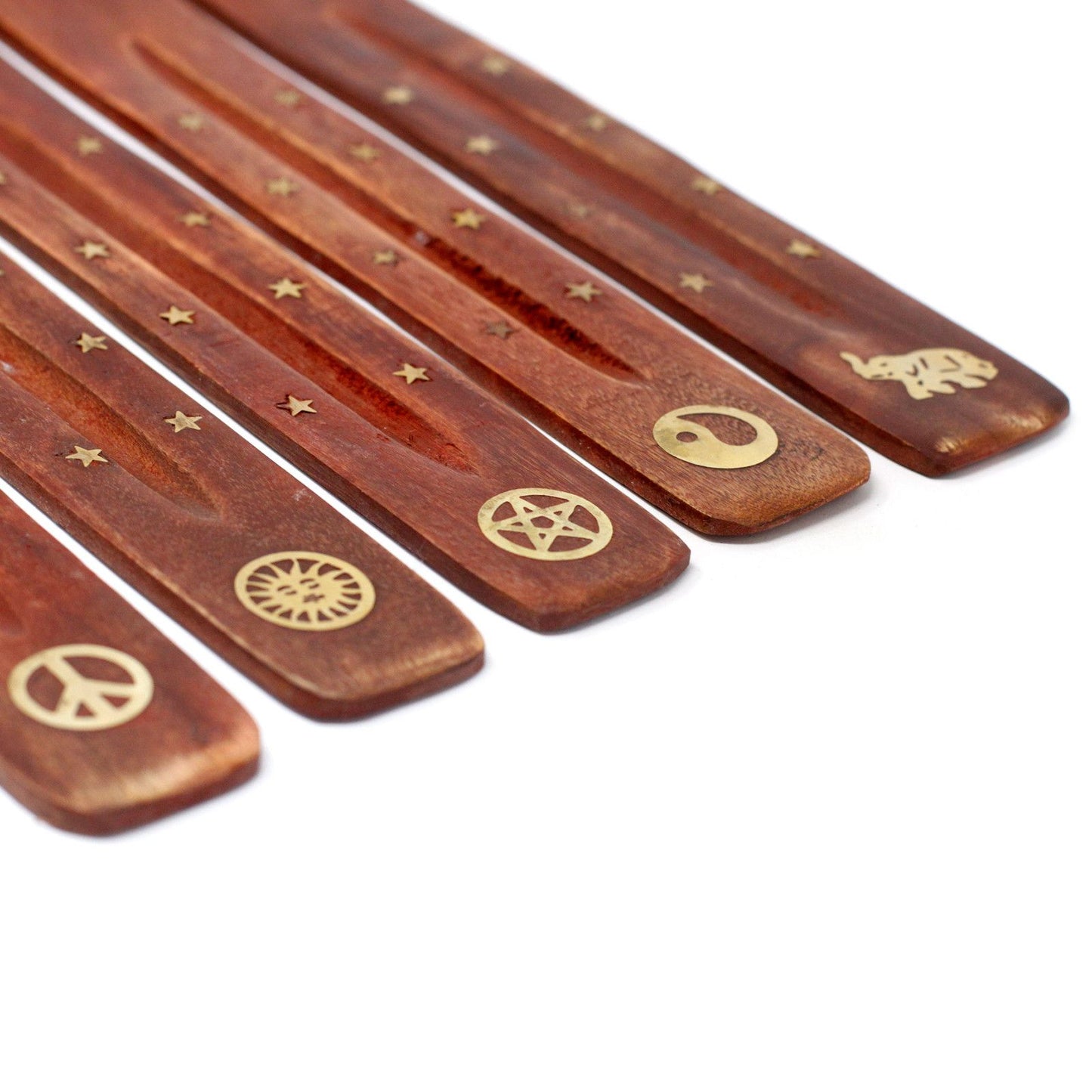 Assorted Brass Inlaid Ashcatcher - Mango Wood