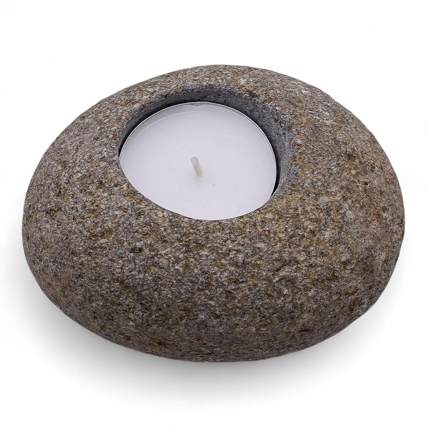 Natural Riverstone Candle Holder - Single Tealight