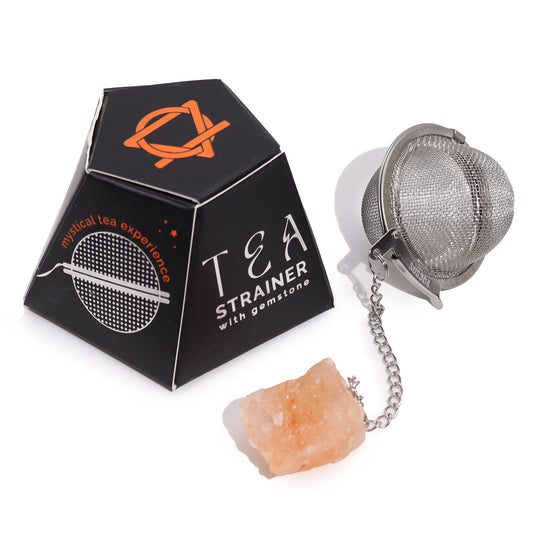 Raw Crystal Gemstone Tea Strainer - Carnelian - Passion