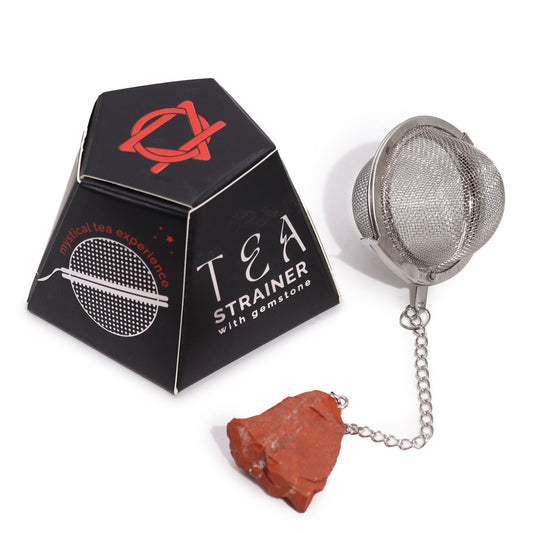Raw Crystal Gemstone Tea Strainer - Red Jasper - Joy