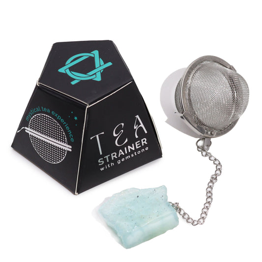 Raw Crystal Gemstone Tea Strainer - Aquamarine - Mental Clarity