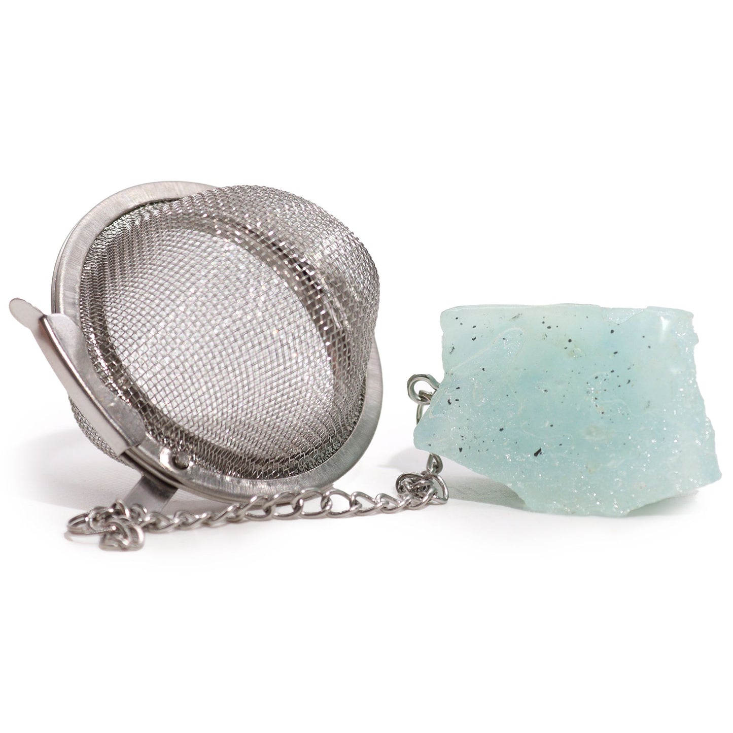 Raw Crystal Gemstone Tea Strainer - Aquamarine - Mental Clarity