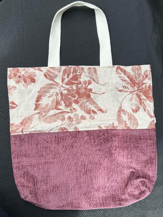 Tote Bag – Leaves / Burgundy - Basic & Classic