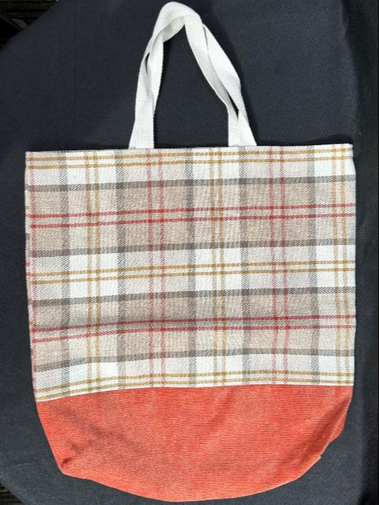 Tote Bag – Tartan Orange - Basic & Classic